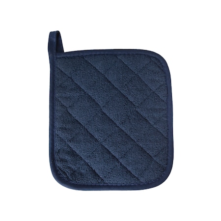 Ritz Value Basics Solid Quilted 100% Cotton Terry Pot Holder British Navy, PK12 9653126
